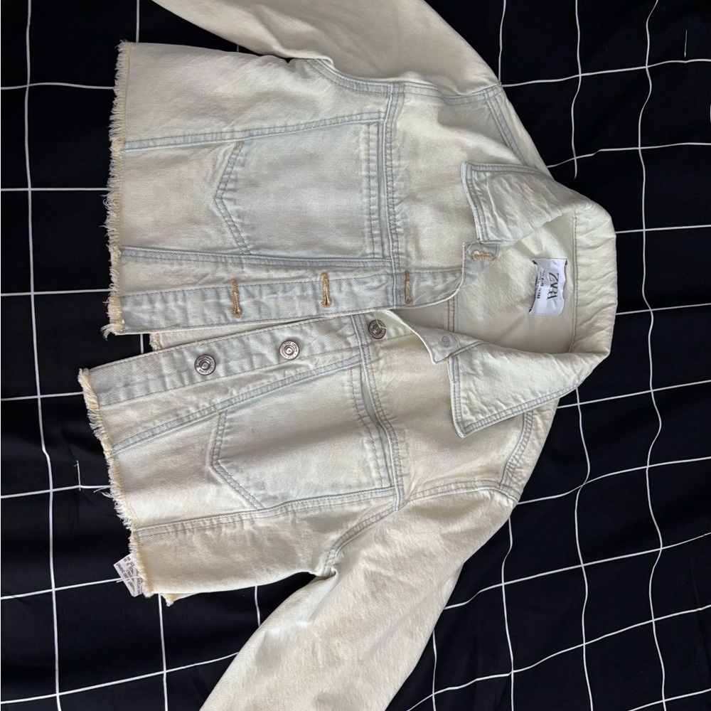 Zara Kids Cream Jean Jacket